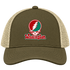Washington Stealie Premium Unisex Trucker Cap — Design: Washington University — Moss/Khaki