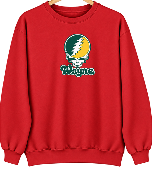 Wayne Stealie Premium Unisex Crewneck — Design: Wayne State University — Red