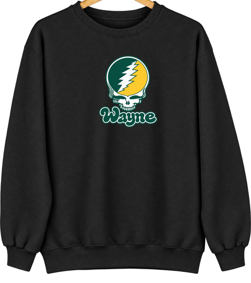 Wayne Stealie Premium Unisex Crewneck — Design: Wayne State University — Black