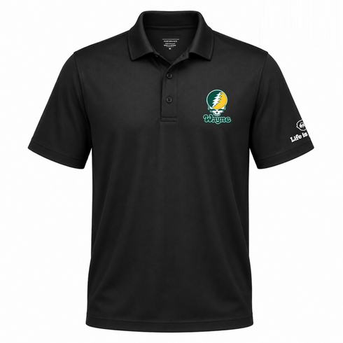 Wayne Stealie Premium Unisex Polo — Design: Wayne State University — Black