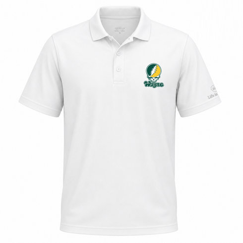 Wayne Stealie Premium Unisex Polo — Design: Wayne State University — White