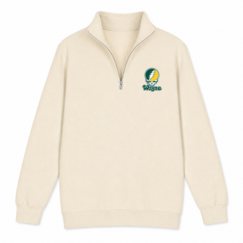 Wayne Stealie Premium Unisex Quarter-Zip — Design: Wayne State University — Sand
