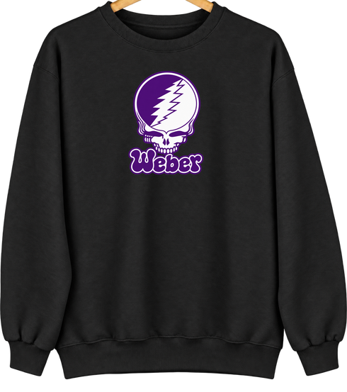 Weber State Stealie Premium Unisex Crewneck — Design: Weber State University — Black