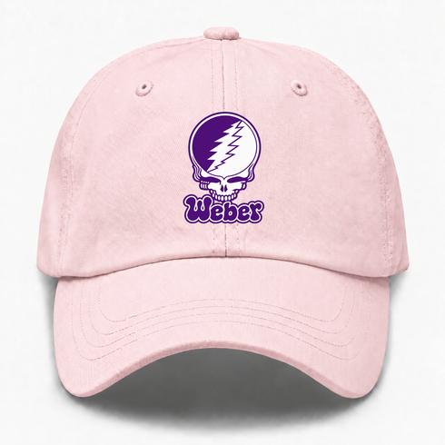 Weber State Stealie Premium Unisex Dad Hat — Design: Weber State University — Pink