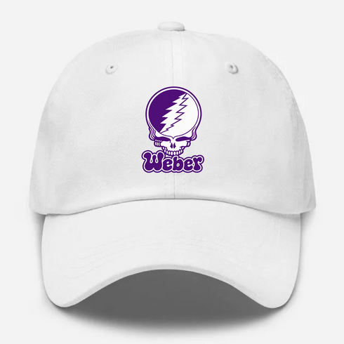 Weber State Stealie Premium Unisex Dad Hat — Design: Weber State University — White
