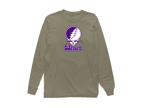 Weber State Stealie Premium Unisex Long-Sleeve — Design: Weber State University — Sandstone