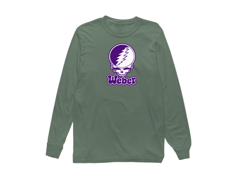 Weber State Stealie Premium Unisex Long-Sleeve — Design: Weber State University — Light Green