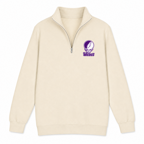 Weber State Stealie Premium Unisex Quarter-Zip — Design: Weber State University — Sand