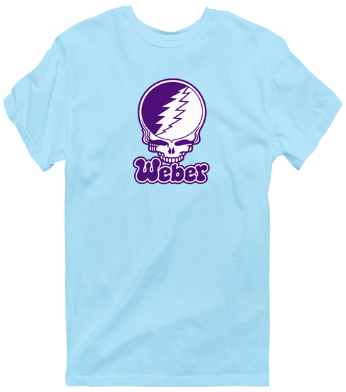 Weber State Stealie Premium Unisex T-Shirt — Design: Weber State University — Light Blue