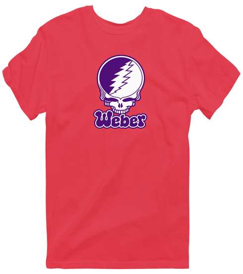Weber State Stealie Premium Unisex T-Shirt — Design: Weber State University — Heather Red