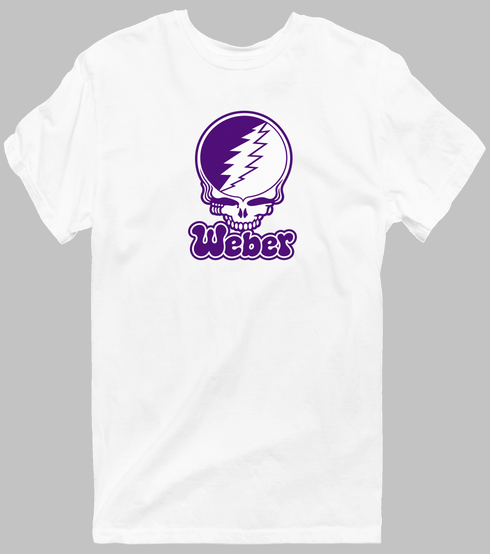 Weber State Stealie Premium Unisex T-Shirt — Design: Weber State University — White