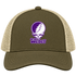 Weber State Stealie Premium Unisex Trucker Cap — Design: Weber State University — Moss/Khaki