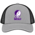 Weber State Stealie Premium Unisex Trucker Cap — Design: Weber State University — Heather Grey/Black