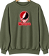 Wesleyan Stealie Premium Unisex Crewneck — Design: Wesleyan University — Military Green