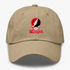 Wesleyan Stealie Premium Unisex Dad Hat — Design: Wesleyan University — Khaki