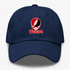 Wesleyan Stealie Premium Unisex Dad Hat — Design: Wesleyan University — Navy