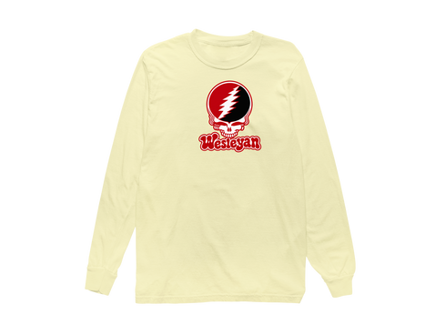 Wesleyan Stealie Premium Unisex Long-Sleeve — Design: Wesleyan University — Butter