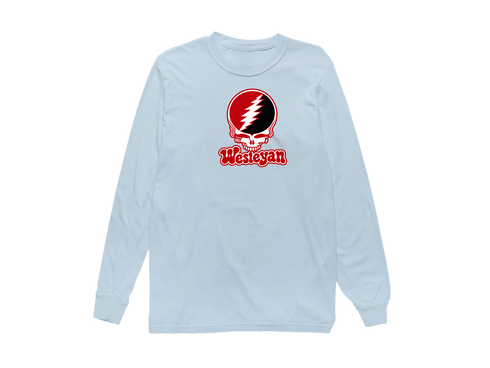Wesleyan Stealie Premium Unisex Long-Sleeve — Design: Wesleyan University — Chambray