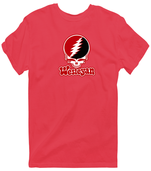 Wesleyan Stealie Premium Unisex T-Shirt — Design: Wesleyan University — Heather Red
