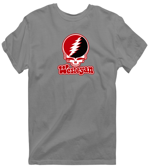 Wesleyan Stealie Premium Unisex T-Shirt — Design: Wesleyan University — Dark Heather