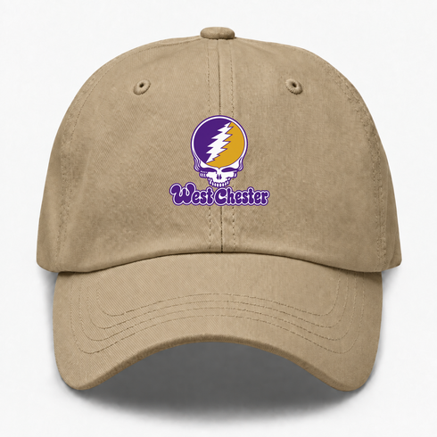 West Chester Stealie Premium Unisex Dad Hat — Design: West Chester University — Khaki