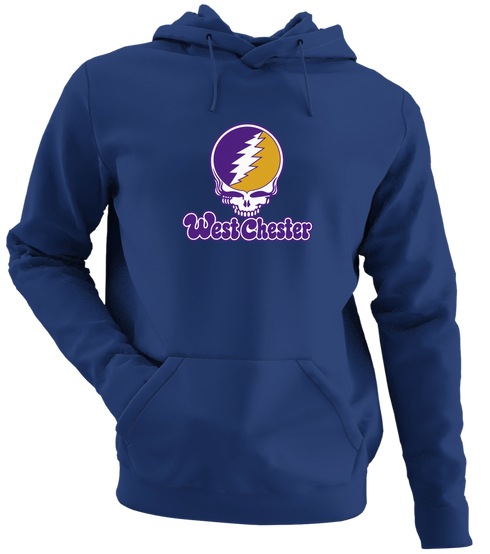 West Chester Stealie Premium Unisex Hoodie — Design: West Chester University — Navy
