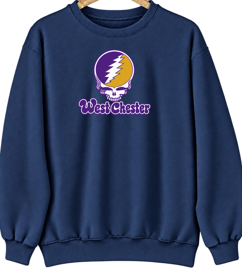 West Chester Stealie Premium Unisex Crewneck — Design: West Chester University — Navy