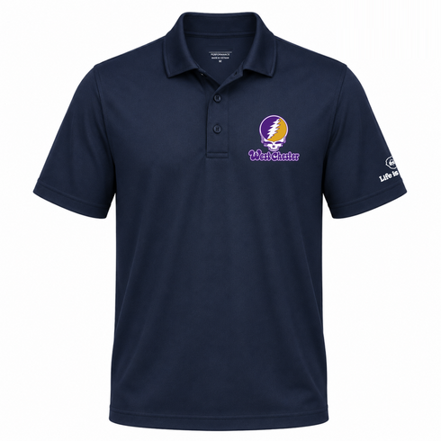West Chester Stealie Premium Unisex Polo — Design: West Chester University — Navy