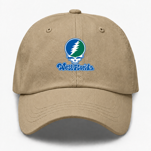West Florida Stealie Premium Unisex Dad Hat — Design: West Florida University of — Khaki