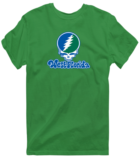 West Florida Stealie Premium Unisex T-Shirt — Design: West Florida University of — Irish Green