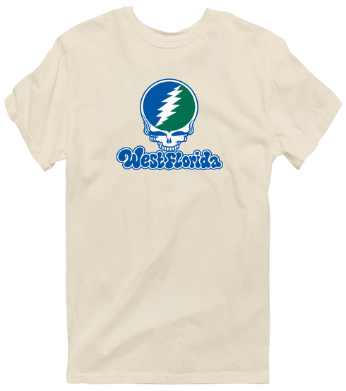 West Florida Stealie Premium Unisex T-Shirt — Design: West Florida University of — Sand