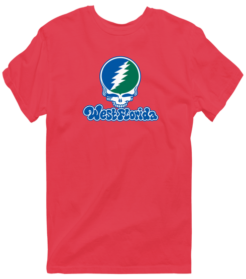 West Florida Stealie Premium Unisex T-Shirt — Design: West Florida University of — Heather Red