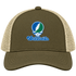 West Florida Stealie Premium Unisex Trucker Cap — Design: West Florida University of — Moss/Khaki