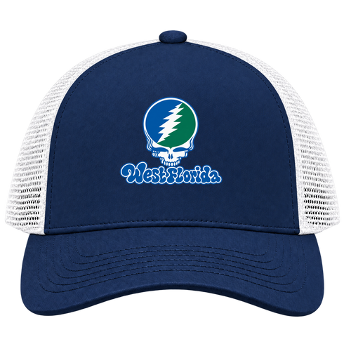 West Florida Stealie Premium Unisex Trucker Cap — Design: West Florida University of — Navy/White