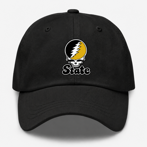 West Virgina Stealie Premium Unisex Dad Hat — Design: West Virginia State University — Black