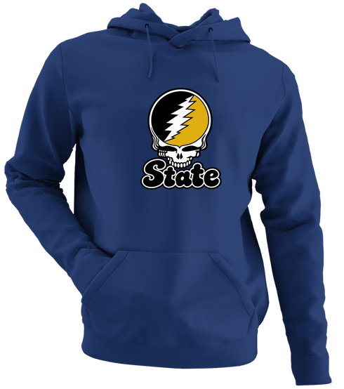 West Virgina Stealie Premium Unisex Hoodie — Design: West Virginia State University — Navy