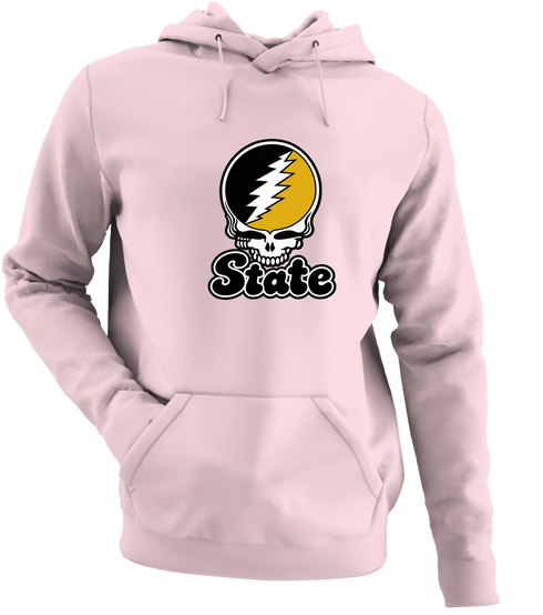 West Virgina Stealie Premium Unisex Hoodie — Design: West Virginia State University — Light Pink