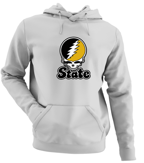 West Virgina Stealie Premium Unisex Hoodie — Design: West Virginia State University — Sport Grey