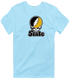 West Virgina Stealie Premium Unisex T-Shirt — Design: West Virginia State University — Light Blue