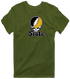 West Virgina Stealie Premium Unisex T-Shirt — Design: West Virginia State University — Military Green