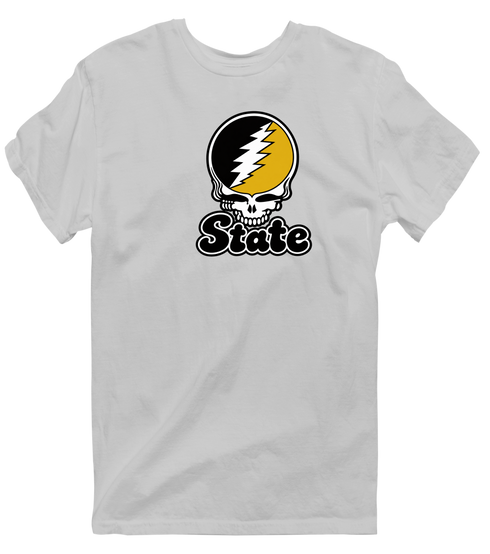 West Virgina Stealie Premium Unisex T-Shirt — Design: West Virginia State University — Sport Grey