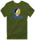 West Virginia Stealie Premium Unisex T-Shirt — Design: West Virginia University — Military Green
