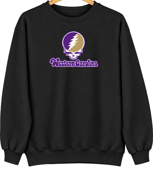 Western Carolina Stealie Premium Unisex Crewneck — Black