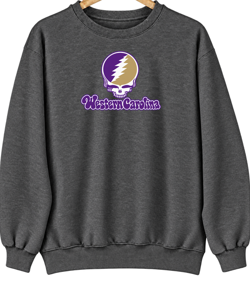 Western Carolina Stealie Premium Unisex Crewneck — Dark Heather