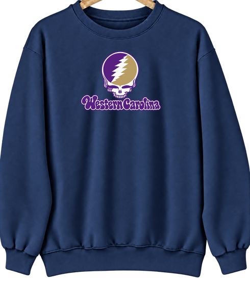 Western Carolina Stealie Premium Unisex Crewneck — Navy