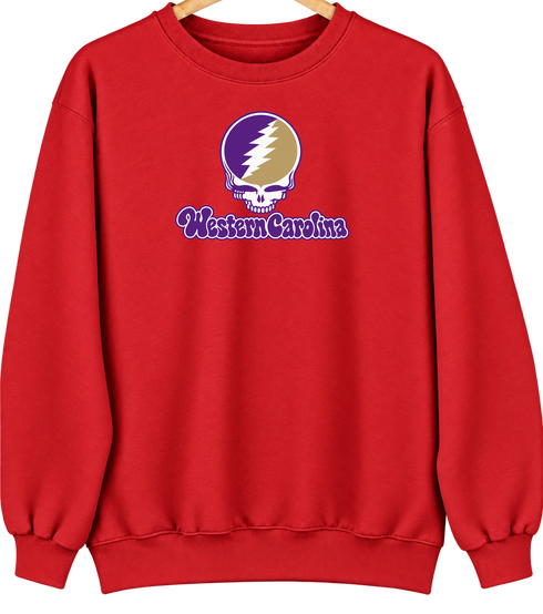 Western Carolina Stealie Premium Unisex Crewneck — Red