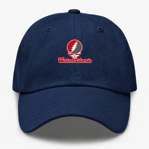 Western Colorado Stealie Premium Unisex Dad Hat — Design: Western State Colorado University — Navy