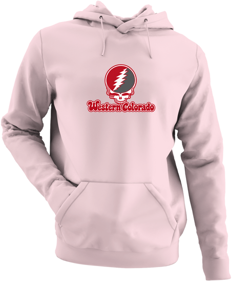 Western Colorado Stealie Premium Unisex Hoodie — Design: Western State Colorado University — Light Pink