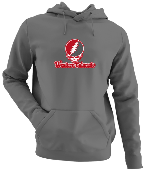 Western Colorado Stealie Premium Unisex Hoodie — Design: Western State Colorado University — Charcoal