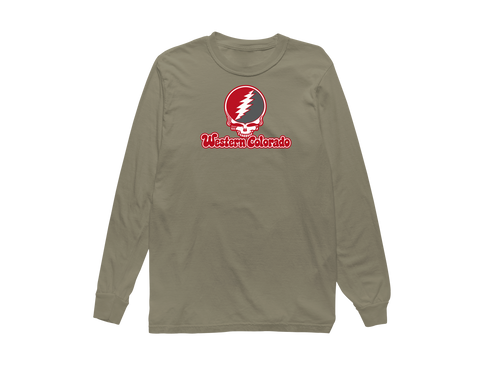 Western Colorado Stealie Premium Unisex Long-Sleeve — Design: Western State Colorado University — Sandstone